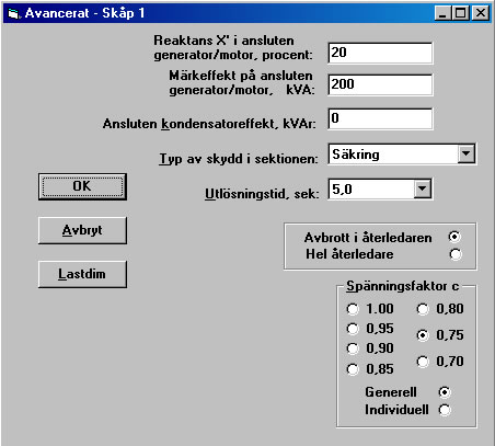 Lednings-sektion, Avancerade funktioner